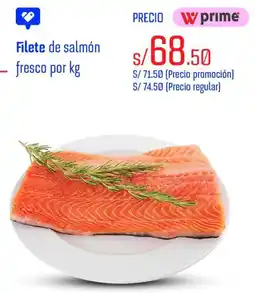 Wong Filete de salmón fresco oferta