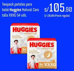 Wong Huggies twopack pañales para bebé natural care oferta