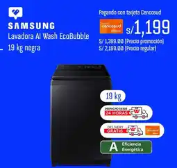 Wong Samsung lavadora al wash ecobubble oferta