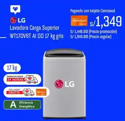 Wong Lg lavadora carga superior oferta