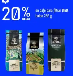 Wong En café para filtrar britt bolsa oferta