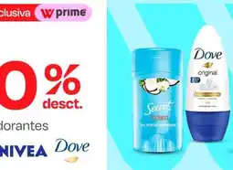 Wong Dove, nivea, dove en desodorantes oferta