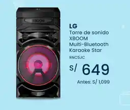 Tiendas EFE LG Torre de sonido XBOOM oferta
