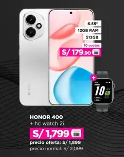 Ripley Honor 400 + HC Watch 2i oferta