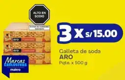 Makro Aro galleta de soda pqte. oferta