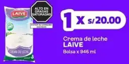 Makro Laive crema de leche bolsa oferta