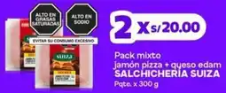 Makro Salchichería suiza pack mixto jamón pizza +qyeso edam pqte. oferta