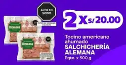 Makro Salchichería alemana tocino americano ahumado pqte. oferta