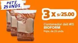 Makro Bioform contenedor deli #15 pqte. oferta
