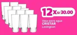 Makro Cristar vaso para agua lexington oferta
