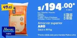 Makro Aro arroz nir superior saco oferta