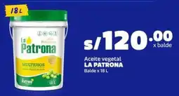Makro La patrona aceite vegetal balde oferta