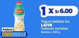 Makro Laive yogurt bebible bio sabores variados botella oferta