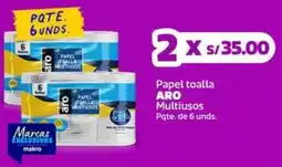 Makro Aro papel toalla multiusos pqte. oferta