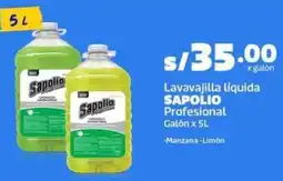 Makro Sapolio lavavajilla líquida profesional galón oferta