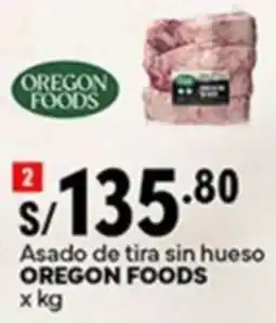 Plaza Vea Oregon foods asado de tira sin hueso oferta