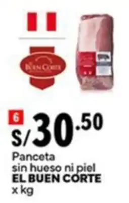 Plaza Vea El buen corte panceta sin hueso ni piel oferta