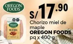 Plaza Vea Oregon foods chorizo miel de maple oferta