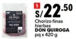 Plaza Vea Don quiroga chorizo finas hierbas oferta