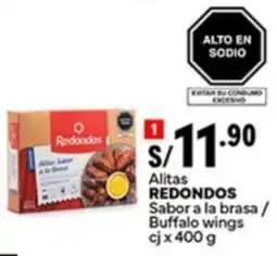 Plaza Vea Redondos alitas sabor a la brasa/ buffalo wings cj oferta