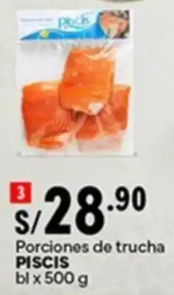Plaza Vea Piscis porciones de trucha oferta