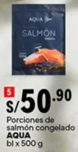 Plaza Vea Aqua porciones de salmón congelado oferta