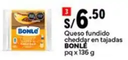 Plaza Vea Bonle queso fundido cheddar en tajadas oferta