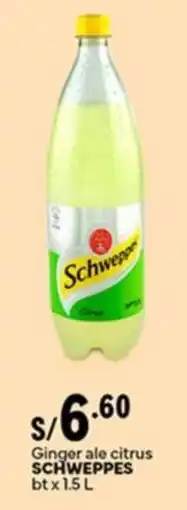 Plaza Vea Schweppes ginger ale citrus oferta