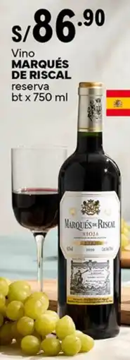 Plaza Vea Marqués de riscal vino reserva bt oferta