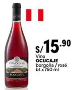 Plaza Vea Ocucaje vino borgoña/rosé oferta