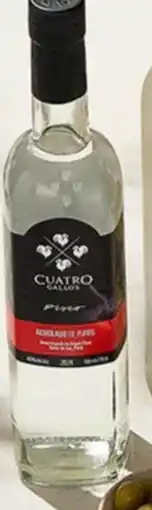 Plaza Vea Cuatro gallos pisco acholado/italia/ quebranta oferta