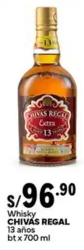 Plaza Vea Chivas regal whisky 13 años oferta