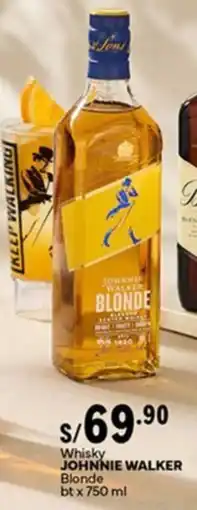 Plaza Vea Johnnie walker whisky blonde oferta