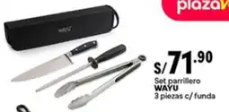 Plaza Vea Wayu set parrillero oferta
