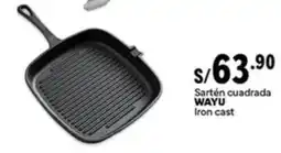 Plaza Vea Wayu sartén cuadrada iron cast oferta