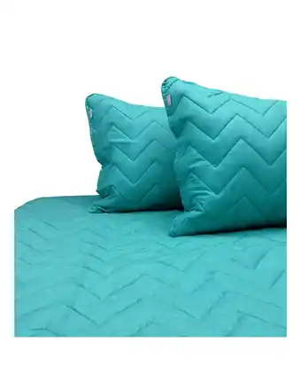 Tiendas EFE Cubrecama turqueza c/funda sham queen free home oferta