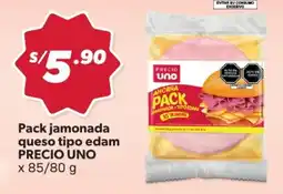 Hiperbodega Precio Uno Precio Uno pack jamonada queso tipo edam oferta
