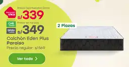 Tottus Paraíso Colchón Eden Plus oferta