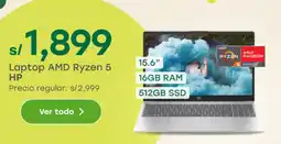 Tottus HP Laptop AMD Ryzen 5 oferta