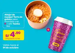Tambo Alfajor de manjar/ Torta de galleta + Tambo oferta