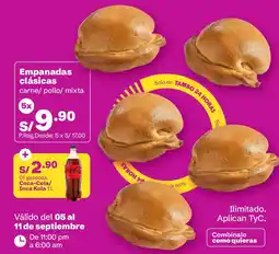 Tambo Empanadas clásicas + Coca-cola/Inca Kola oferta