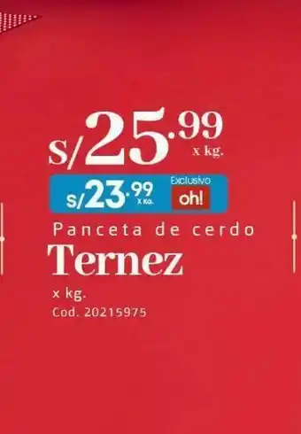 Makro Panceta de cerdo ternez oferta