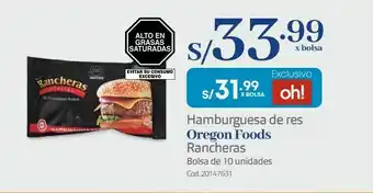 Makro Hamburguesa de res oregon foods oferta