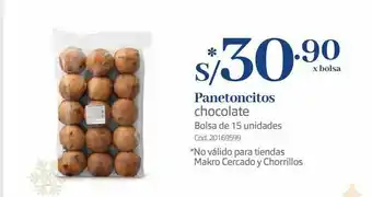 Makro Panetoncitos chocolate oferta