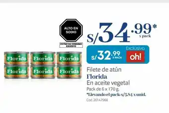 Makro Filete de atún florida en aceite vegetal oferta