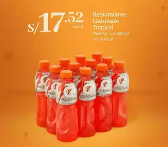 Makro Rehidratante gatorade tropical oferta