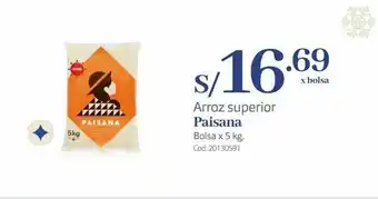 Makro Arroz superior paisana oferta