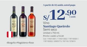 Makro Vino santiago queirolo oferta