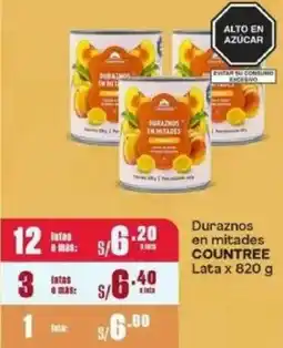 Makro COUNTREE Duraznos en mitades oferta