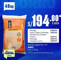 Makro Aro arroz superior nir saco oferta